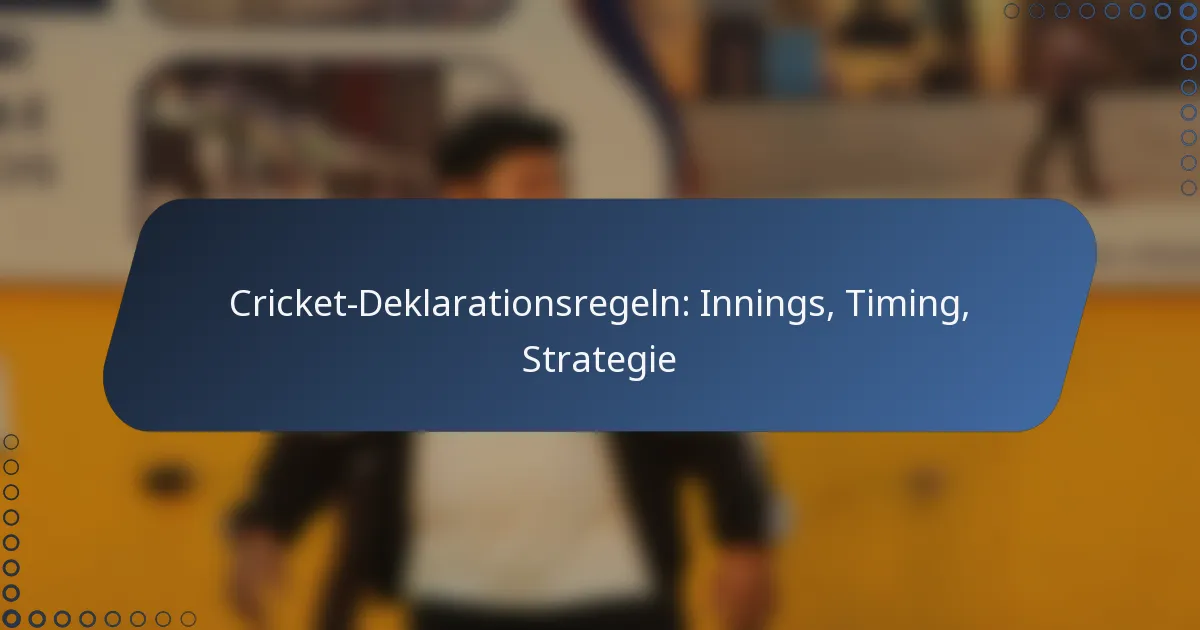 Cricket-Deklarationsregeln: Innings, Timing, Strategie