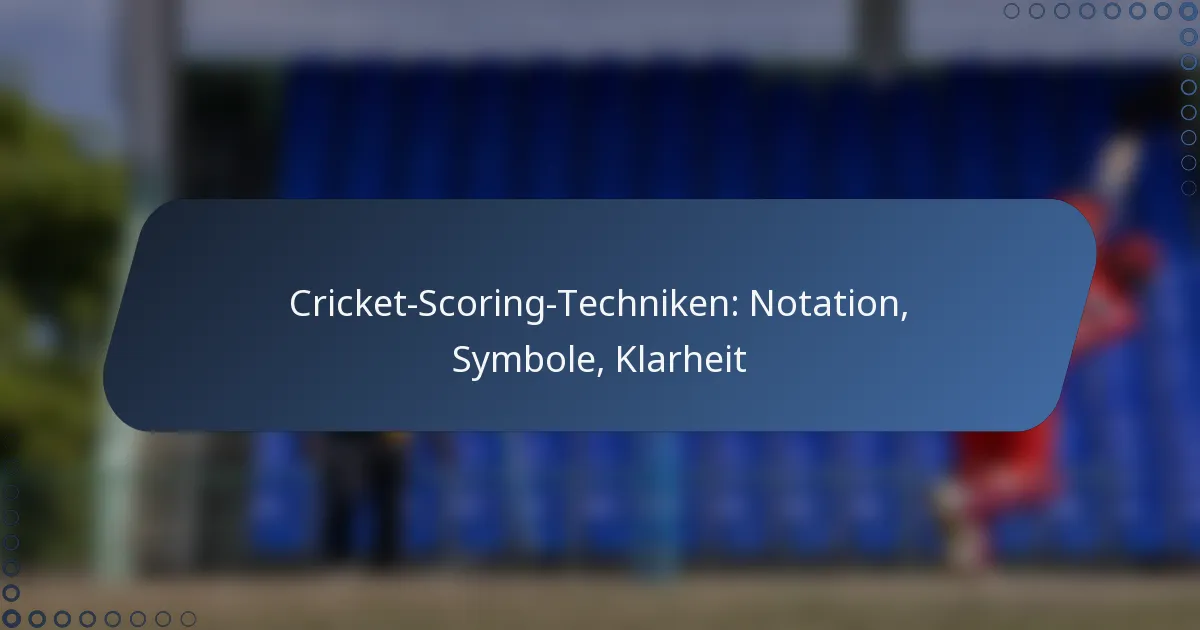 Cricket-Scoring-Techniken: Notation, Symbole, Klarheit